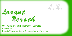 lorant mersch business card