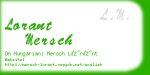 lorant mersch business card